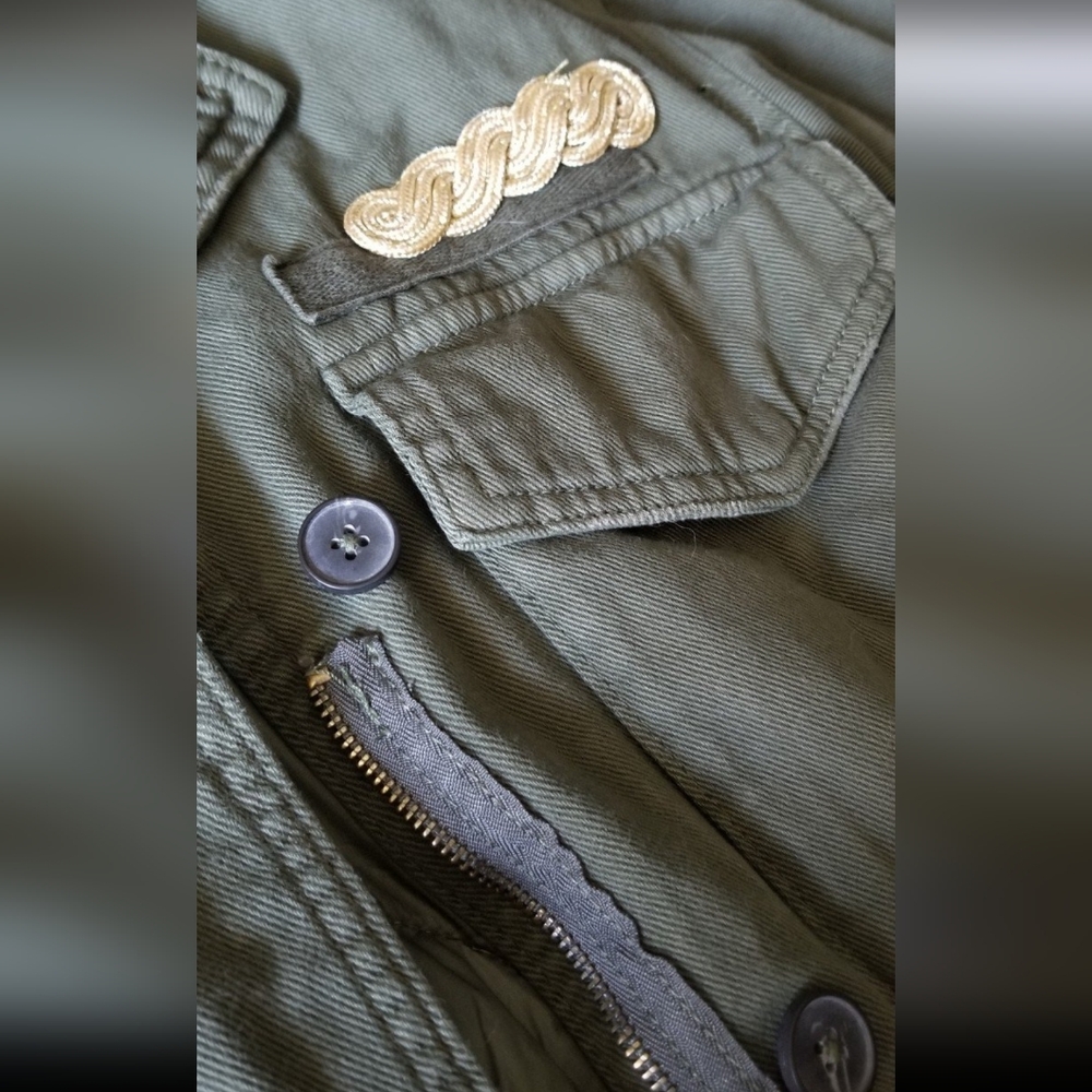 Zara Oversized Military Army Green Utility Field Jacket Coat. - Picture 3 of 6